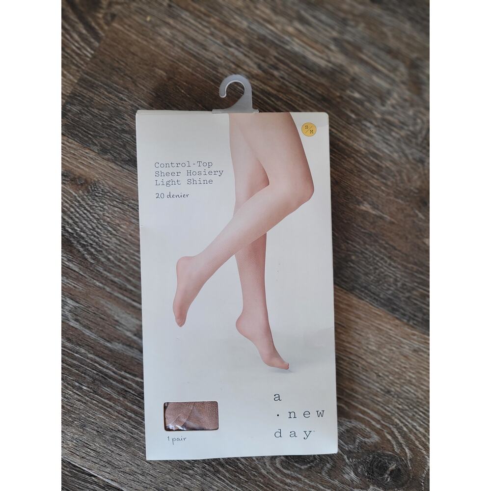 A New Day Sheer Hosiery Control Top Women's Small/Medium Stockings #17